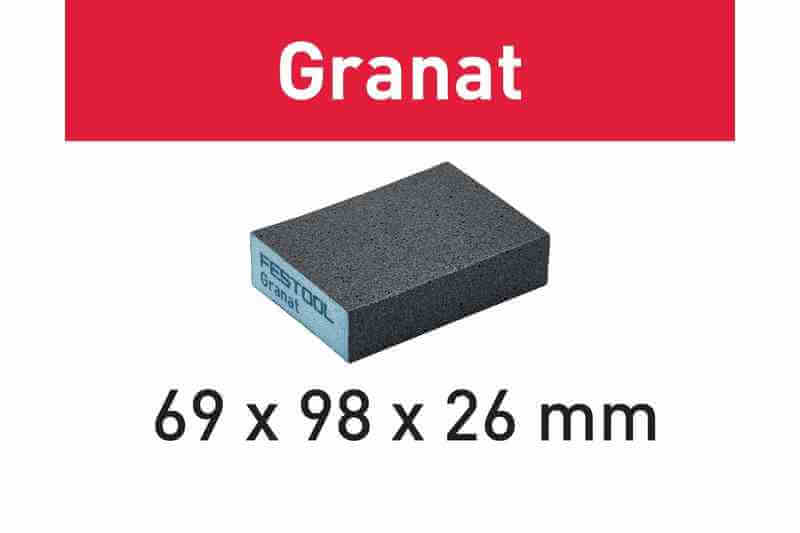 Губка шлифовальная 4-х сторонняя FESTOOL Granat 69х98х26 P36, 6 шт. (201080)