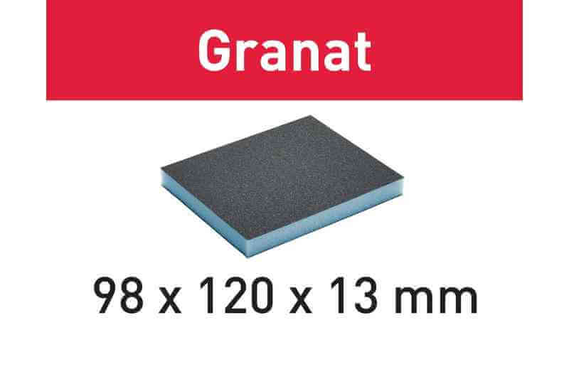 Губка шлифовальная 2-х сторонняя FESTOOL Granat 98x120x13 P60, 6 шт. (201112)